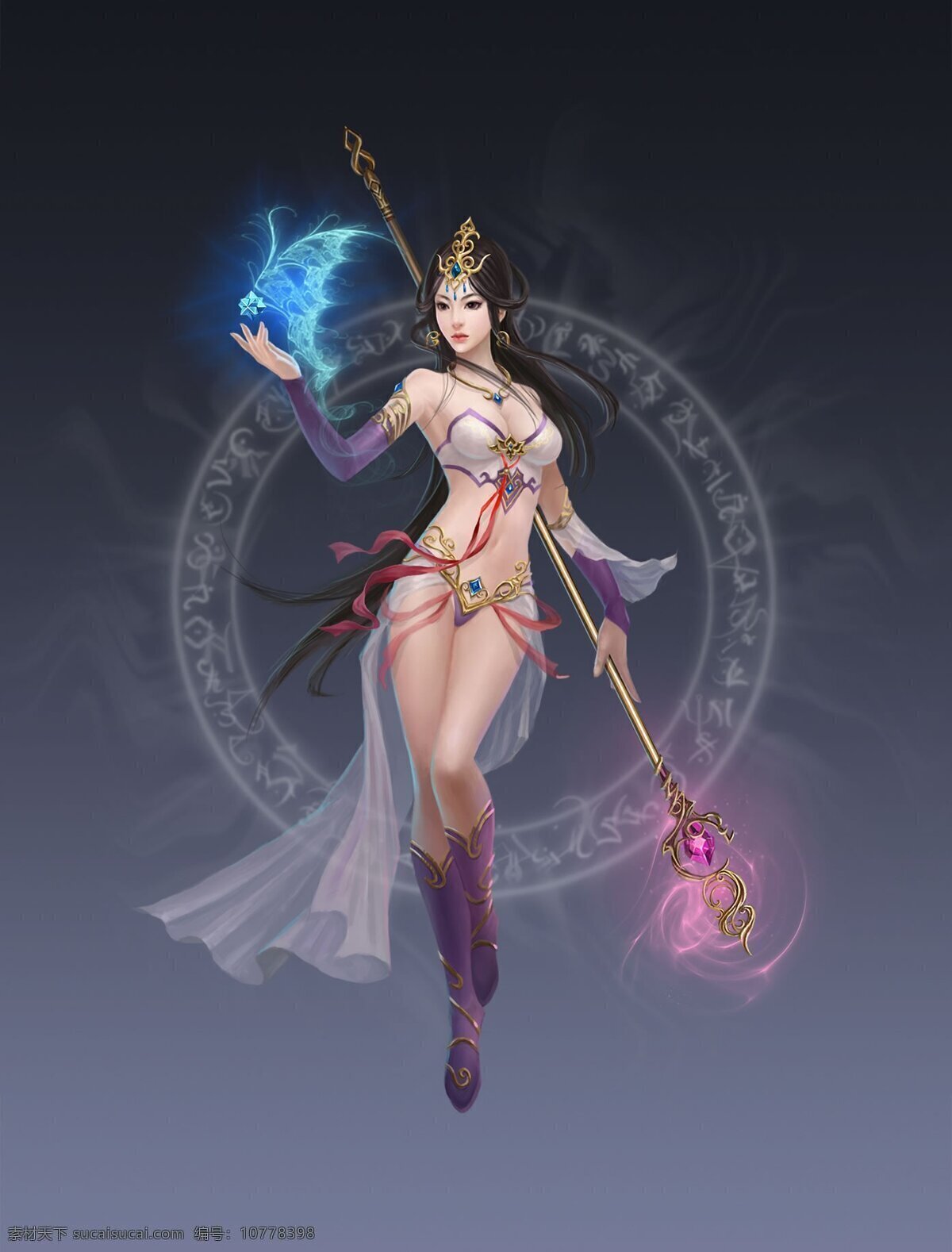 女法师 美女 奇幻 魔法 游戏 原画 cg 人物素材 动漫人物 动漫动画 cg人物 魔幻