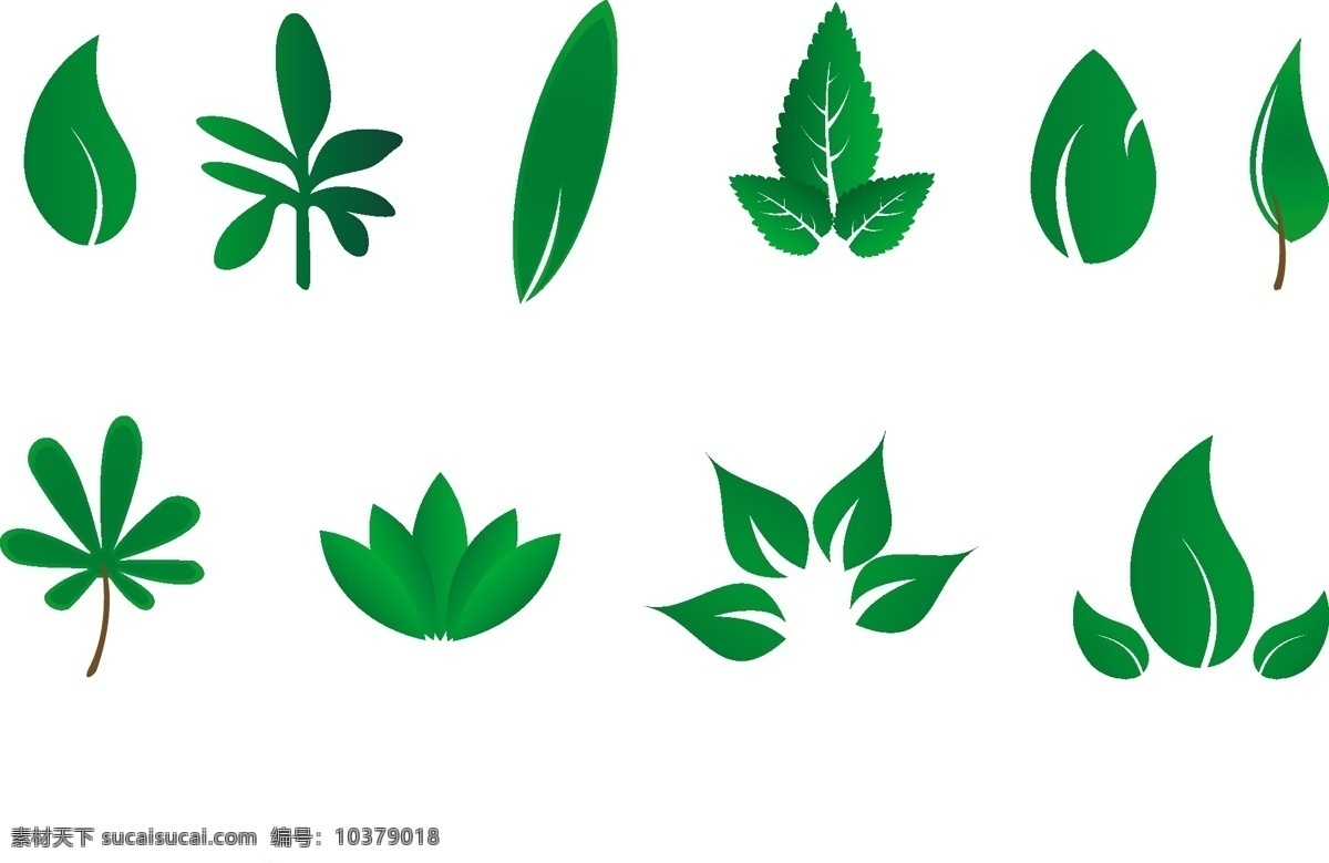 绿叶树叶矢量 绿叶 树叶 绿色 自然 植物 矢量 植物主题 树木树叶 生物世界