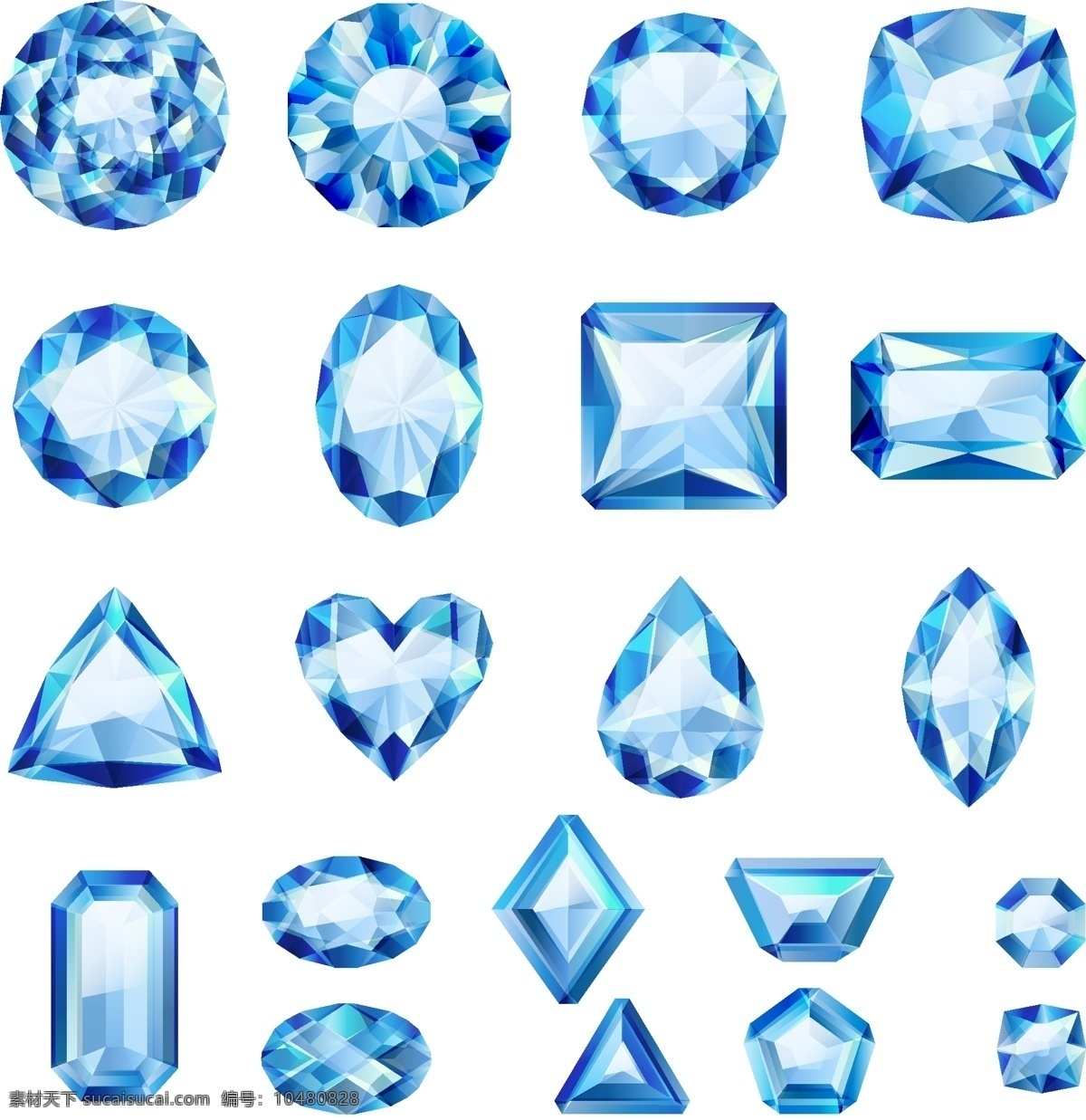 宝石 矢量 素材图片 宝石素材 钻石素材 珠宝素材 蓝宝石 多彩宝石 紫色宝石 高清图片