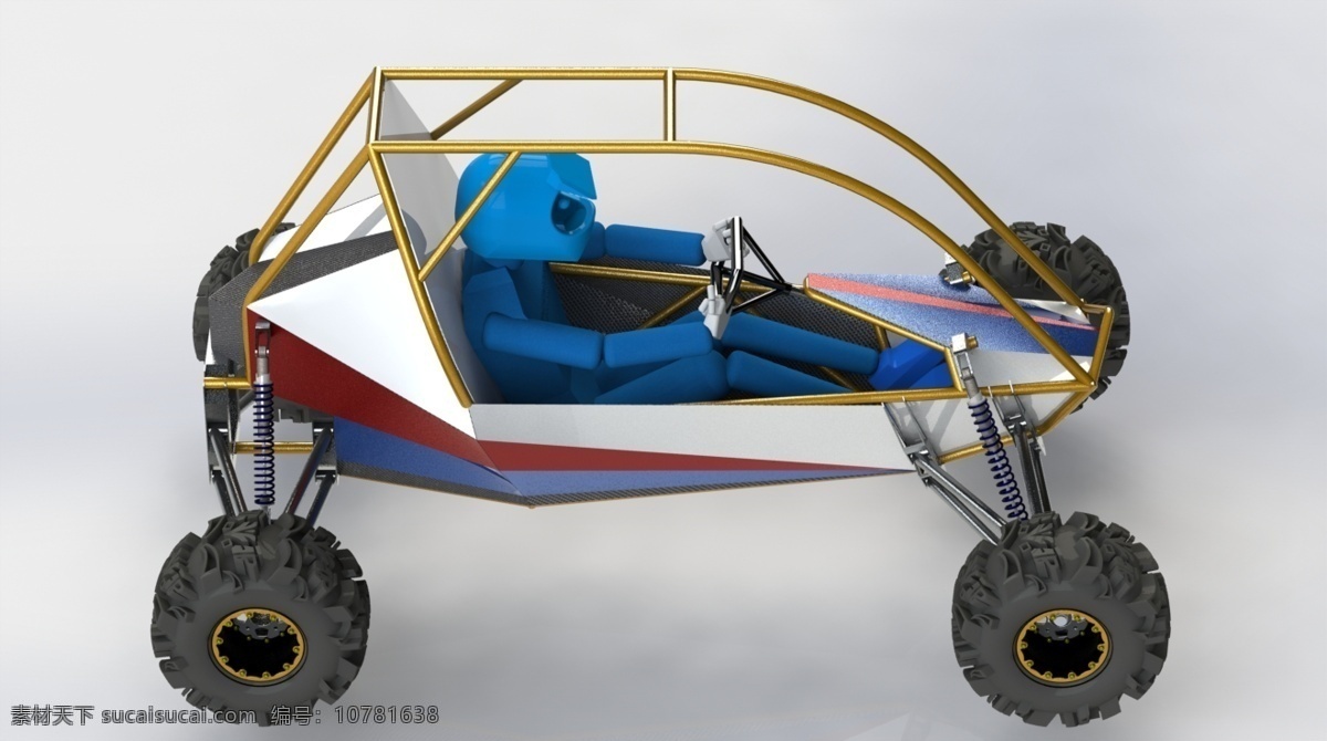 巴哈 汽车工程 沙滩车 巴萨 minibaja sae 3d模型素材 其他3d模型