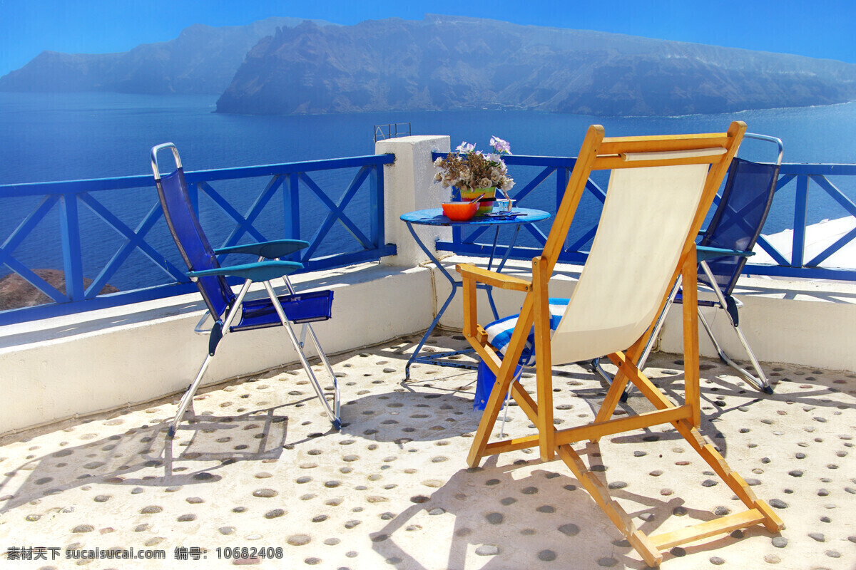 希腊 海岸 风景 美丽海岸风景 椅子 希腊城市风景 希腊旅游景点 海边 海滩风景 大海风景 海面风景 美丽风景 大海图片 风景图片