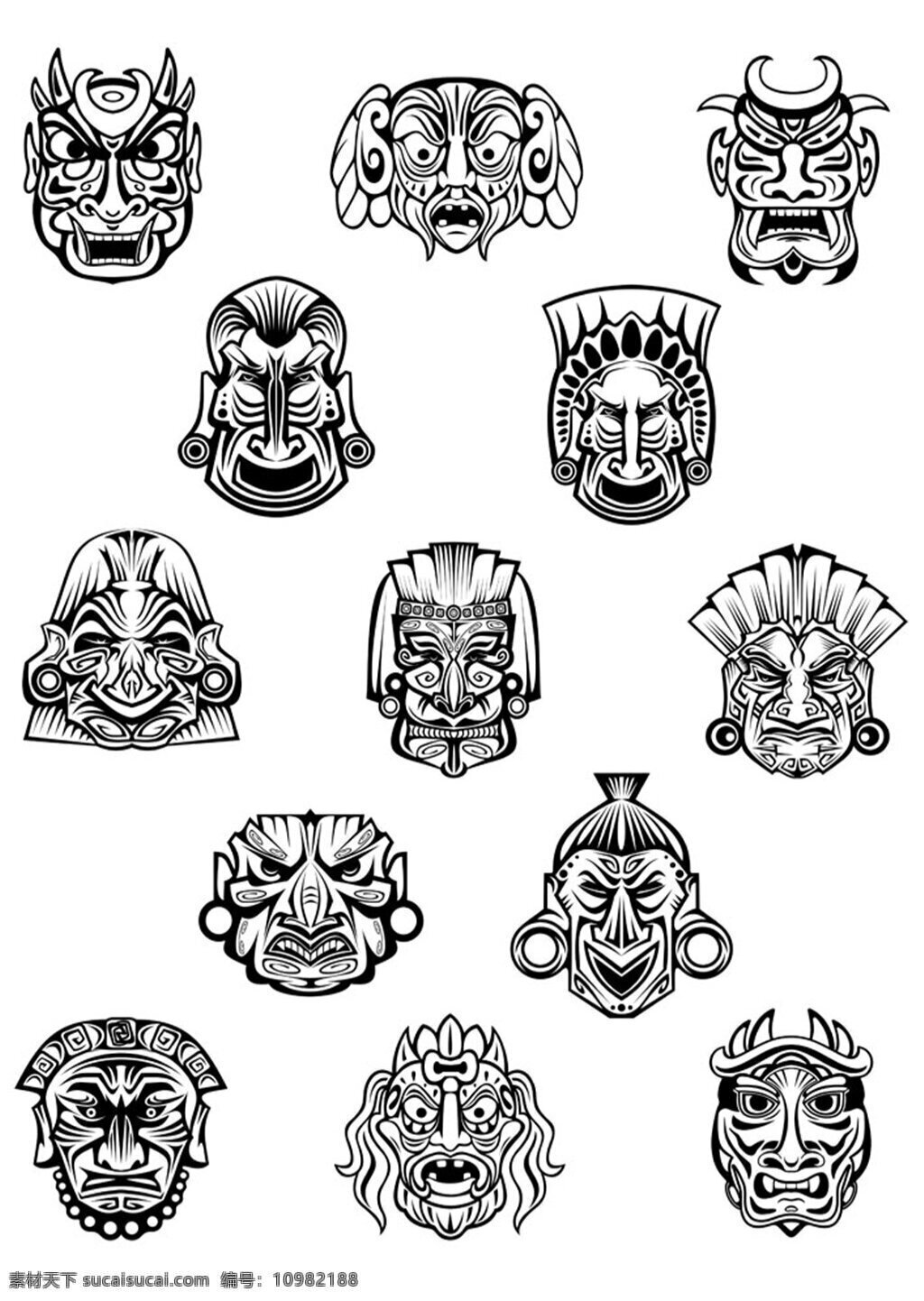 黑色的面具 面具 复古面具 各种面具模板 面具设计 面具图片下载
