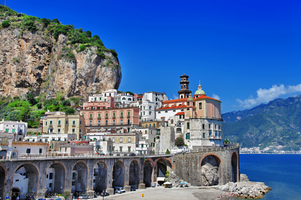 美丽 希腊 风景图片 圣托里尼风景 爱琴海风景 海岸城市风光 希腊旅游景点 国外建筑 旅游景区 国外旅游 城市建筑 自然风景 自然景观 蓝色