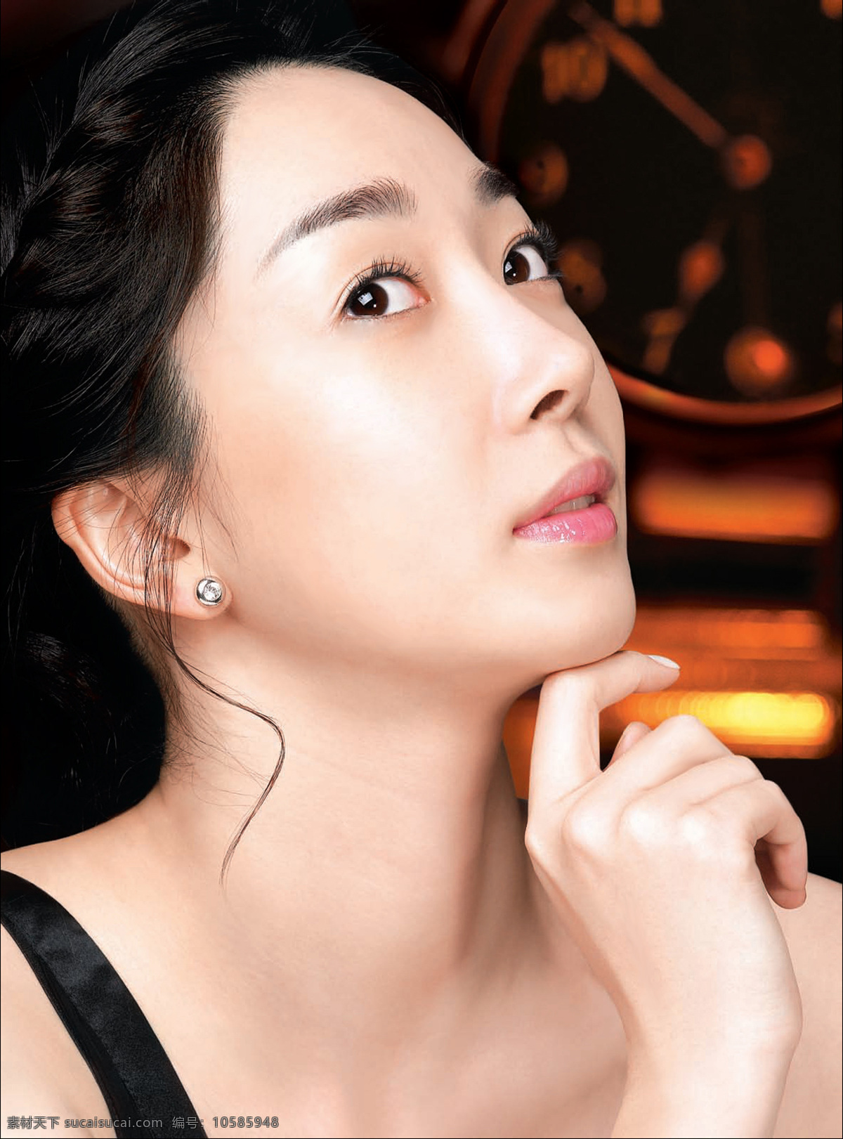 韩国 美女明星 侧面 人物图库 人物摄影 摄影图库