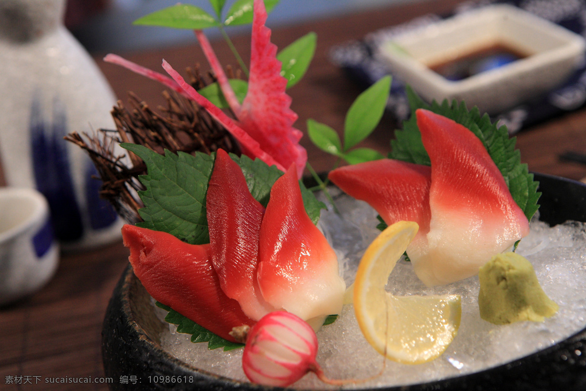 刺身 寿司 海鲜 刺身拼盘 日式料理 日本料理 北极贝刺身 刺身北极贝 餐饮美食