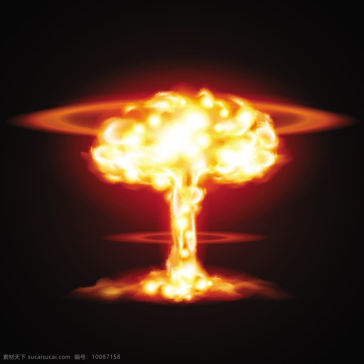 核弹 爆炸 毁灭 矢量 毁灭原子弹 核爆炸 炸弹 核武器 蘑菇 云 其它类别 黑色