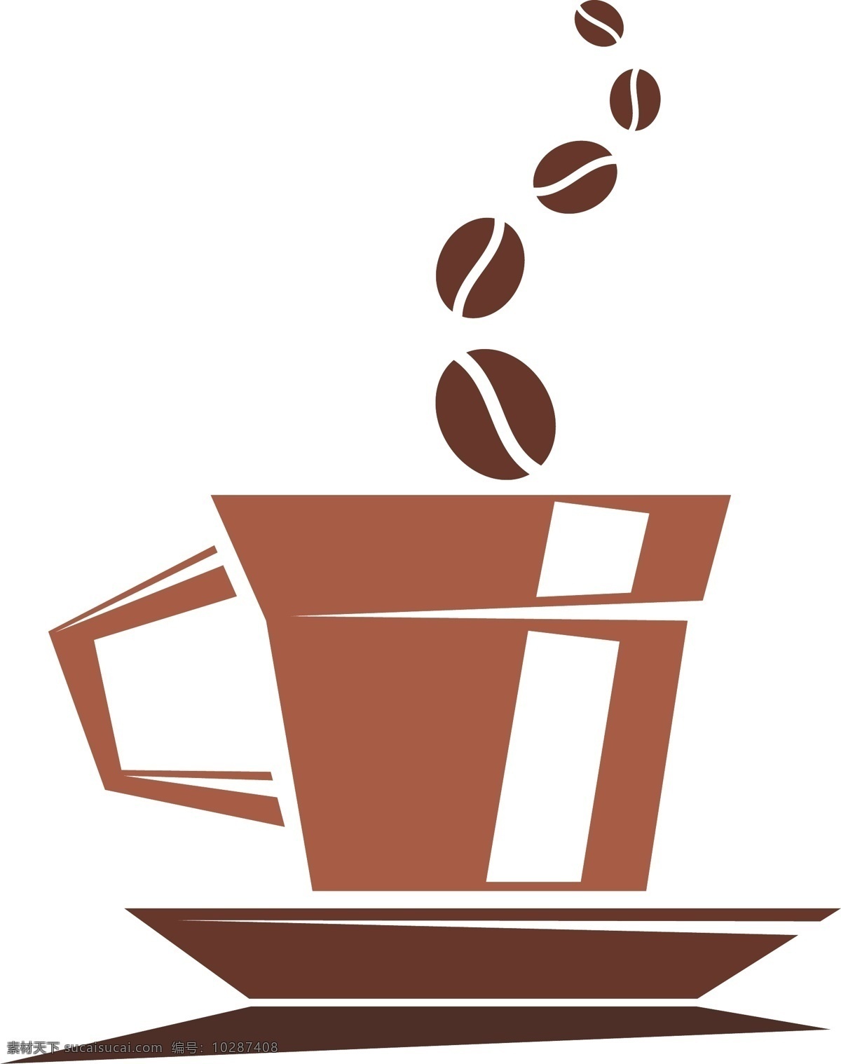 咖啡豆 图标 矢量 红色 杯子 高清 源文件 棕色 设计元素 广告装饰图案