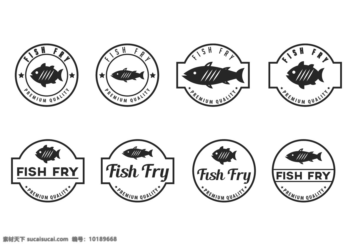 创意 复古 鱼 标志 扁平化鱼 海洋生物 矢量素材 手绘 手绘动物 手绘鱼 鱼标志 鱼店logo 鱼素材