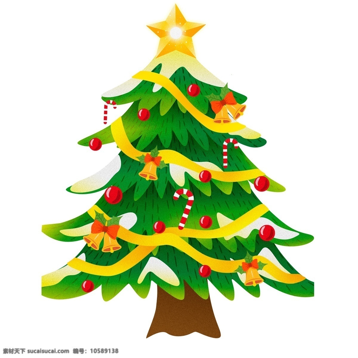 唯美 手绘 圣诞树 圣诞节 植物 装饰 圣诞元素 psd设计 节日元素 12月25日