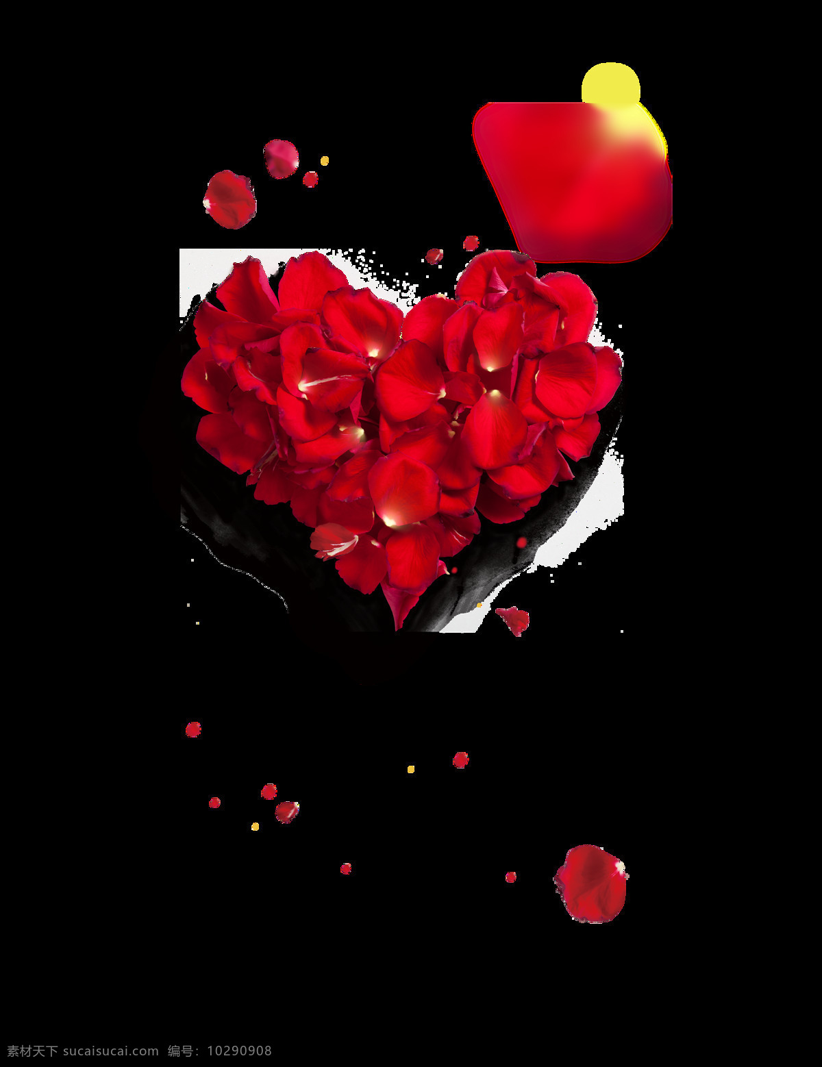 红色 心形 花瓣 装饰 玫瑰花 爱心