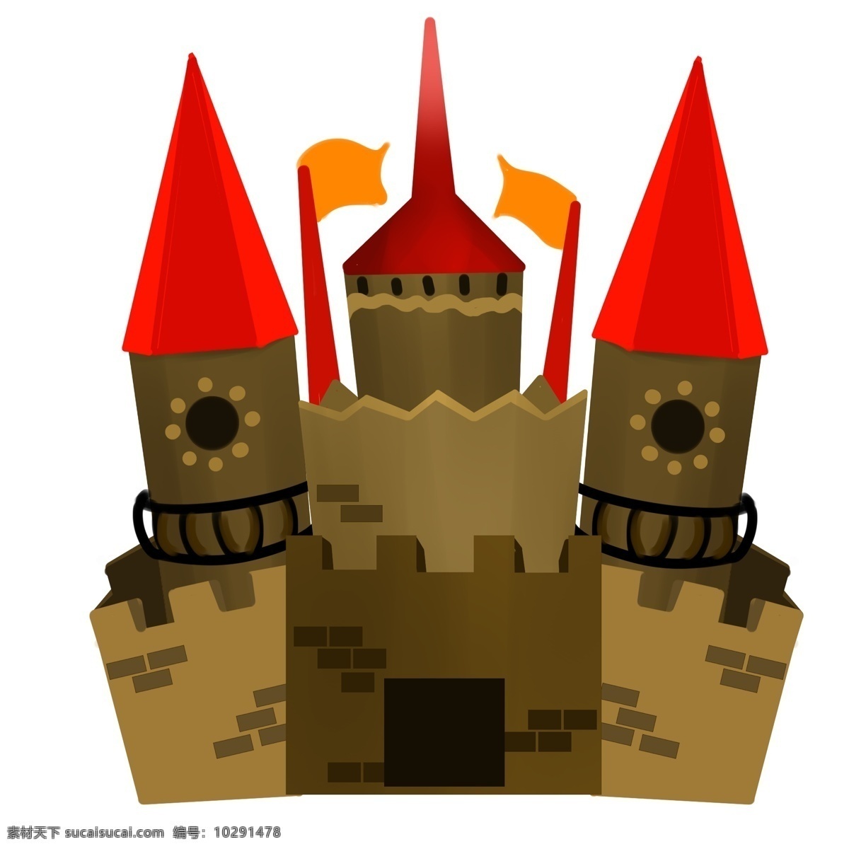 红顶城堡建筑 红顶城堡 建筑 城堡堡垒