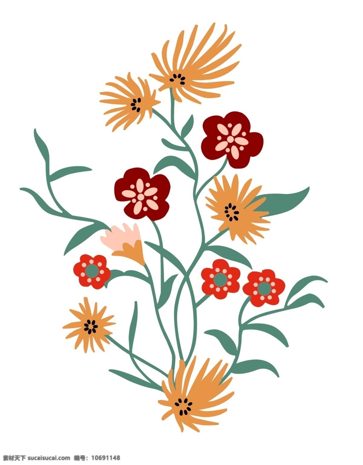 格式 装饰 花卉 图案 装饰画 花朵 花 绣花 民族 分层