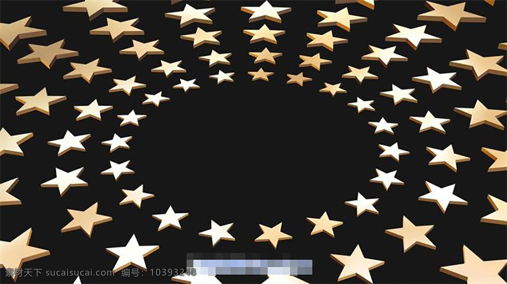 金色星星 金色 星星 圆形 规则运动 舞台 led背景 视频素材 mov 黑色