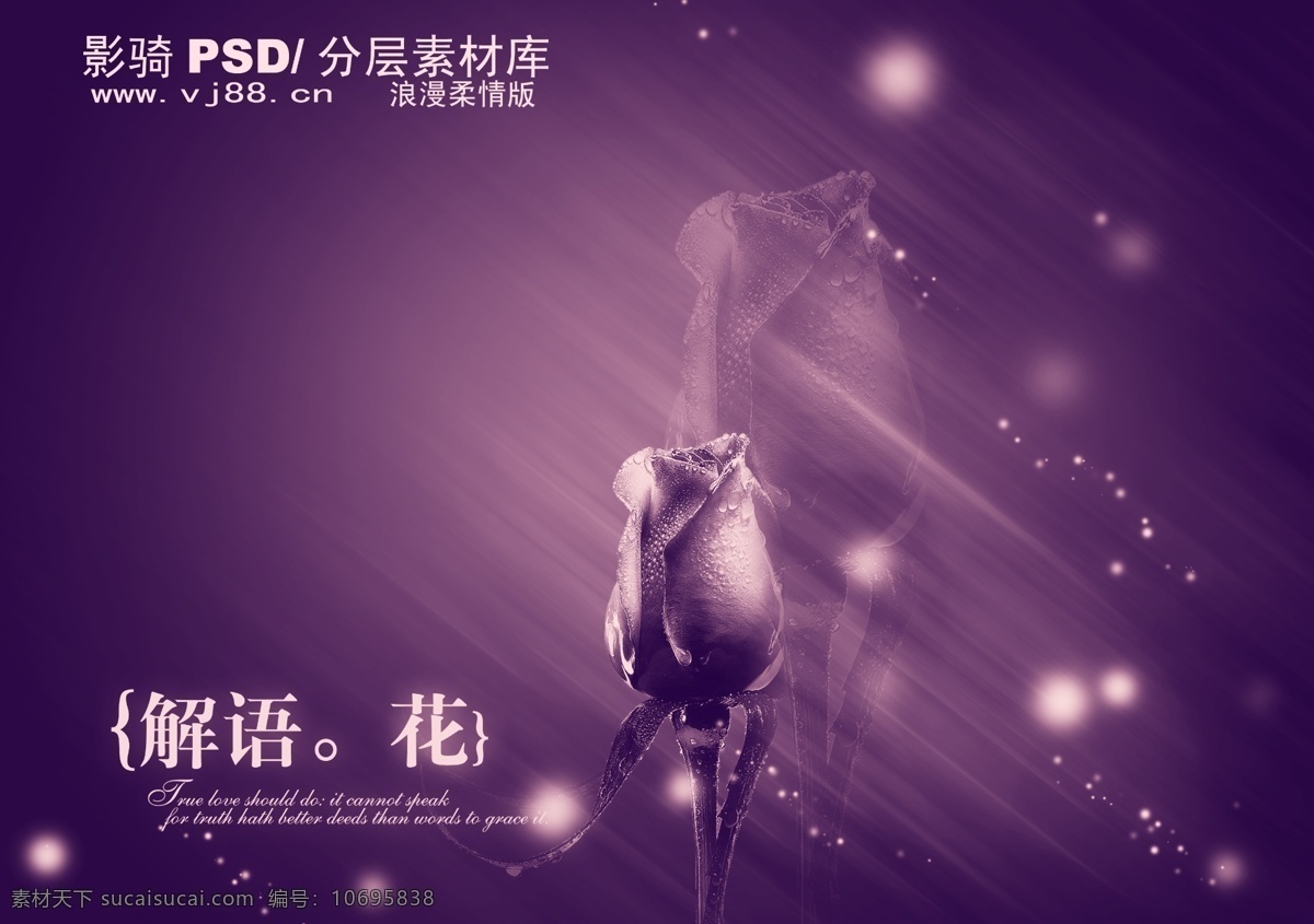分层 源文件 浪漫柔情版 星光 紫玫瑰 紫色 psd源文件 婚纱 儿童 写真 相册 模板