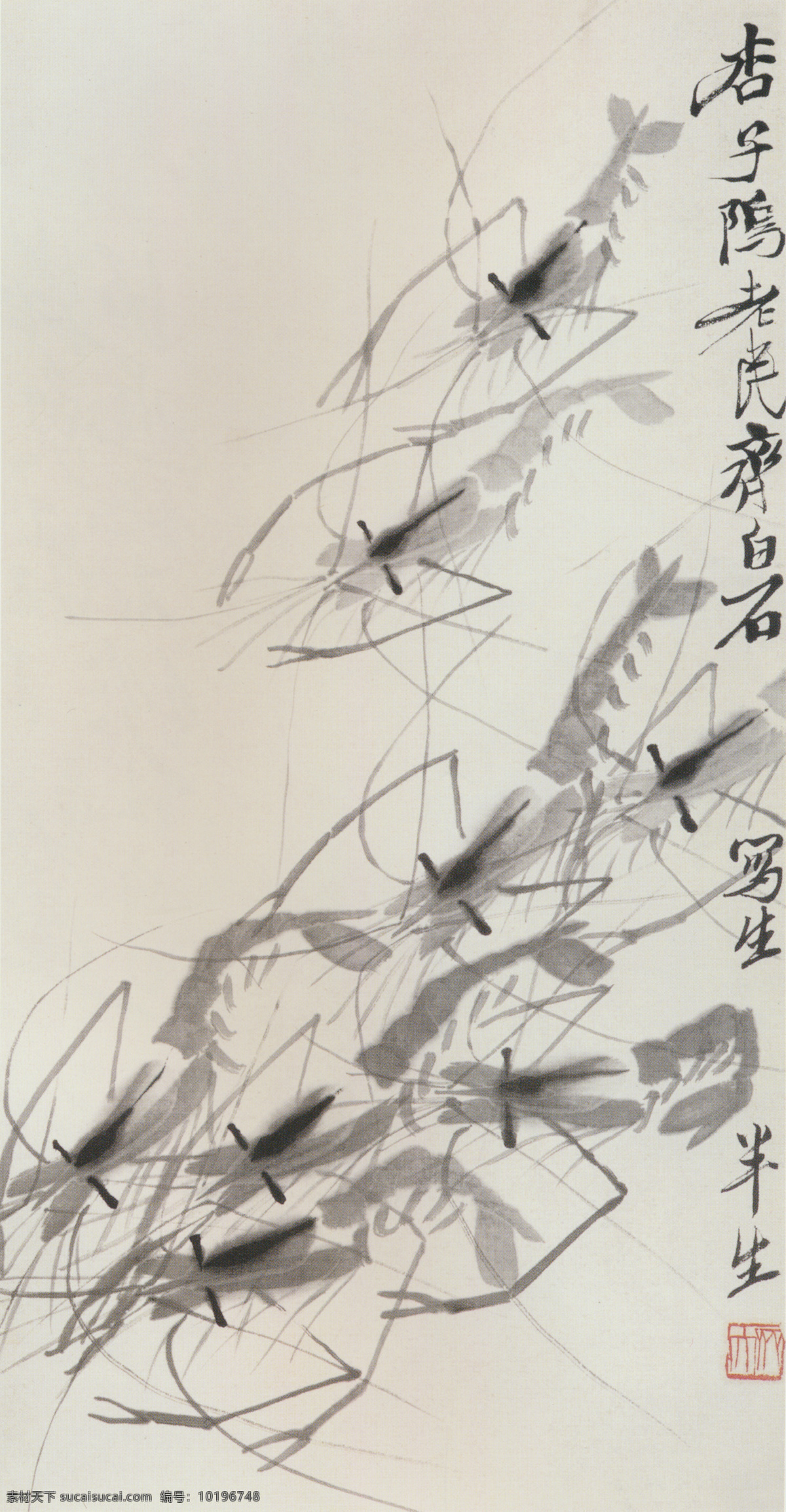 群虾图 齐白石 虾 白石老人 中国画 文化艺术 绘画书法
