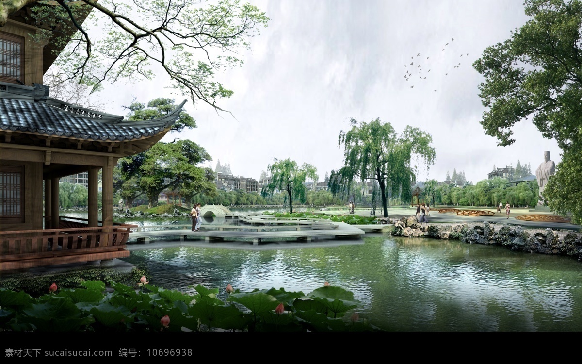 高清晰 精品 园林景观 设计素材 分层 库 别墅 城市景观 房地产 景观 园林 版 复古园林 古建筑 蓝天白云 楼房 朴 枫 山水 天空 家居装饰素材