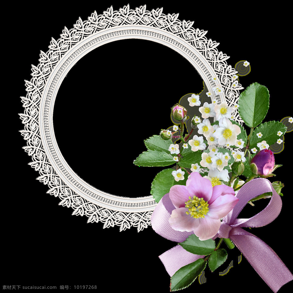 原创 自制 婚礼 花束 透明 紫色 小白花 花蕊 丝带 透明素材 免扣素材 装饰图片