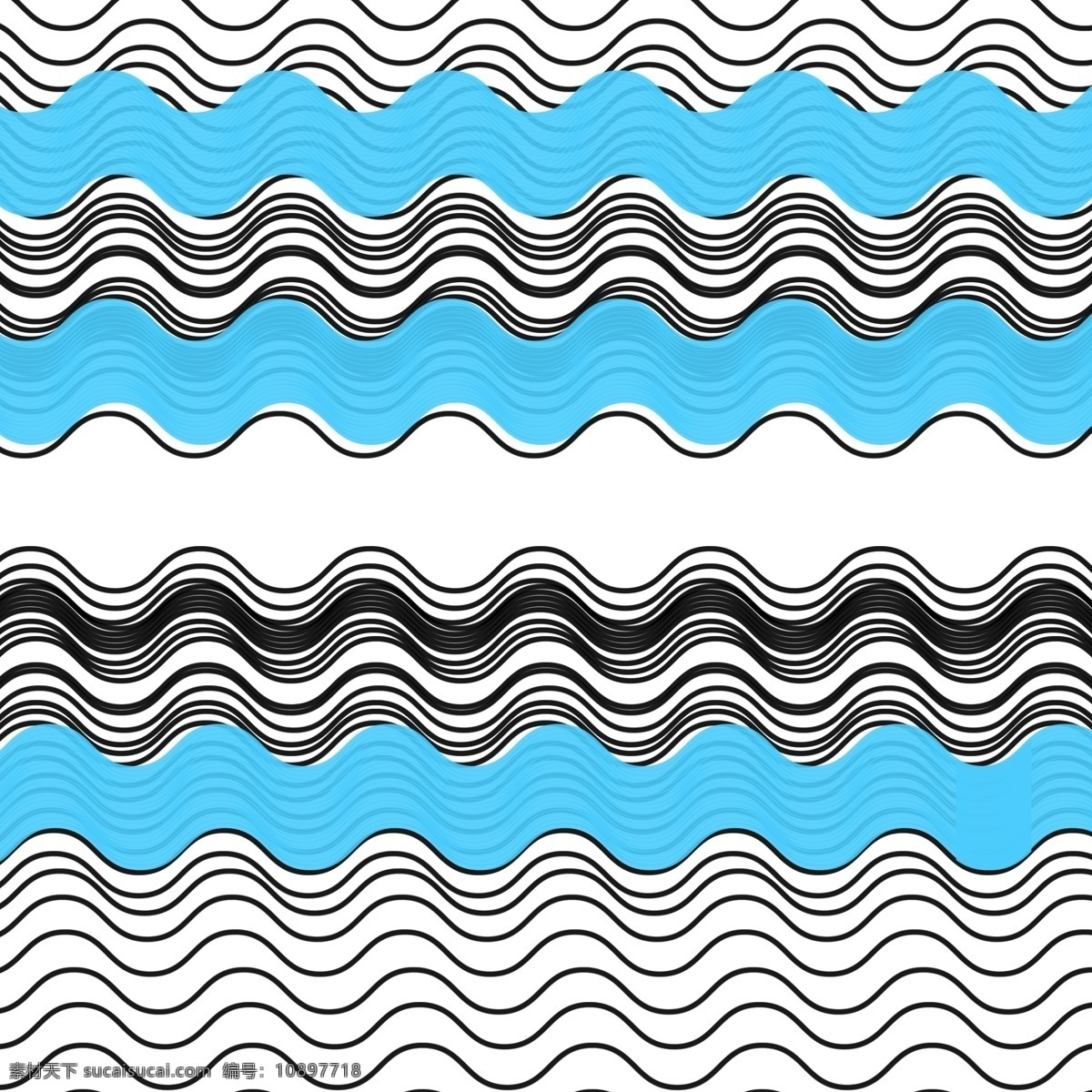 蓝色 抽象 通用 波浪 线 背景 底纹 海洋 海浪 大海 水纹 线条 渐变 几何 极简 幻想 装饰 图案 商务 科技 旅行 海产 海鲜渔业