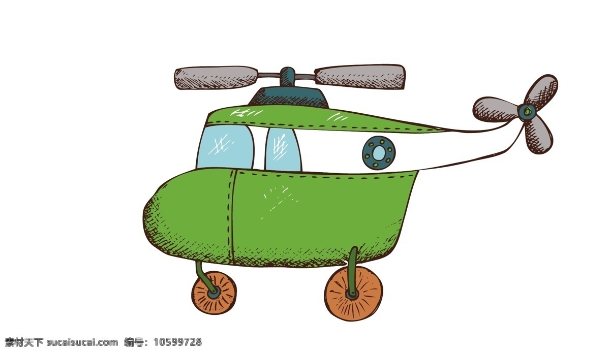 矢量 卡通 手绘 直升机 玩具 模板下载 手绘卡通玩具 生活百科