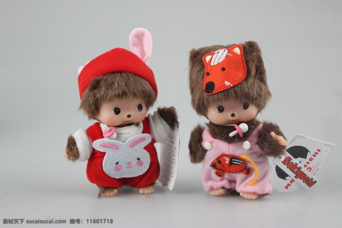 蒙奇奇公仔 蒙奇奇娃娃 baby 版 毛绒 公仔 情侣一对 兔子 狐狸 蒙奇奇 娱乐休闲 生活百科