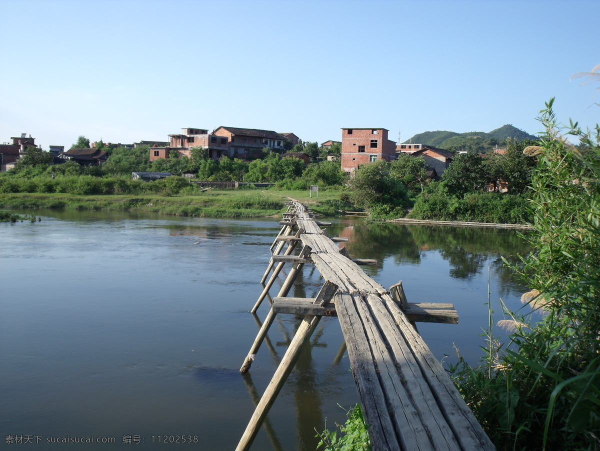 木桥 河 绿色 风景 美丽 小镇风景 国内旅游 旅游摄影