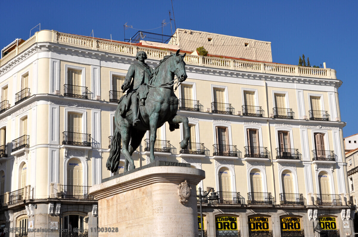 大阳门广场 西班牙 马德里 太阳门 广场 零公里 中心点 雕塑 西班牙风光 国外旅游 旅游摄影