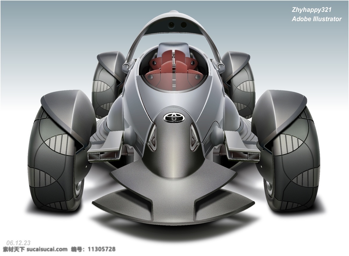 丰田 未来 汽车模型 未来汽车 矢量图 其他矢量图