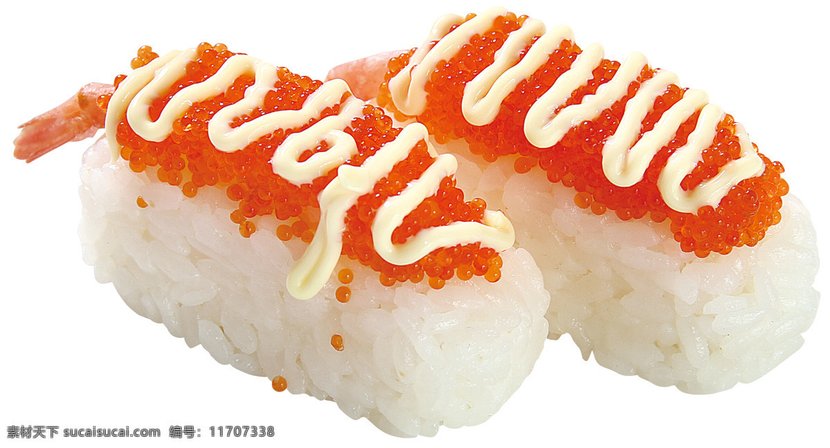 甜虾蟹子寿司 美食 美味 寿司 甜虾 蟹肉 芝士 米饭 拍摄图片素材 餐饮美食 西餐美食