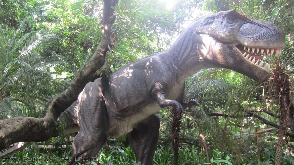 动物 雕塑 侏罗纪 世界之窗 栩栩如生 花草 生物世界 灰色