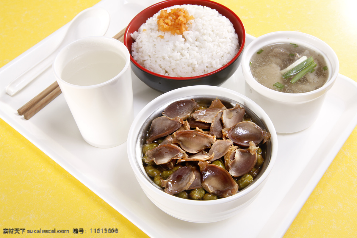 毛豆 鸡胗 套餐 米饭 美食 餐饮美食 传统美食