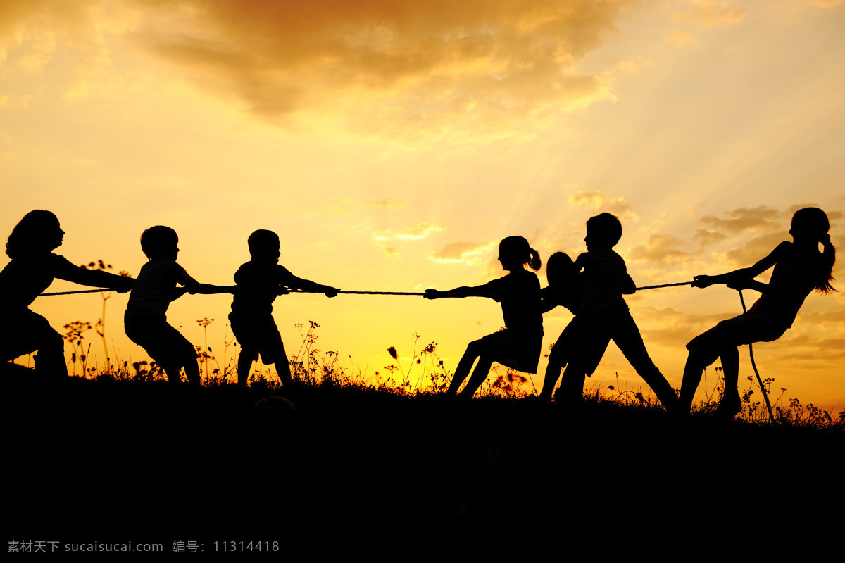 夕阳下的拔河 唯美 炫酷 体育 运动 竞技 锻炼 拔河 夕阳 落日 日落 黄昏 傍晚 剪影 文化艺术 体育运动