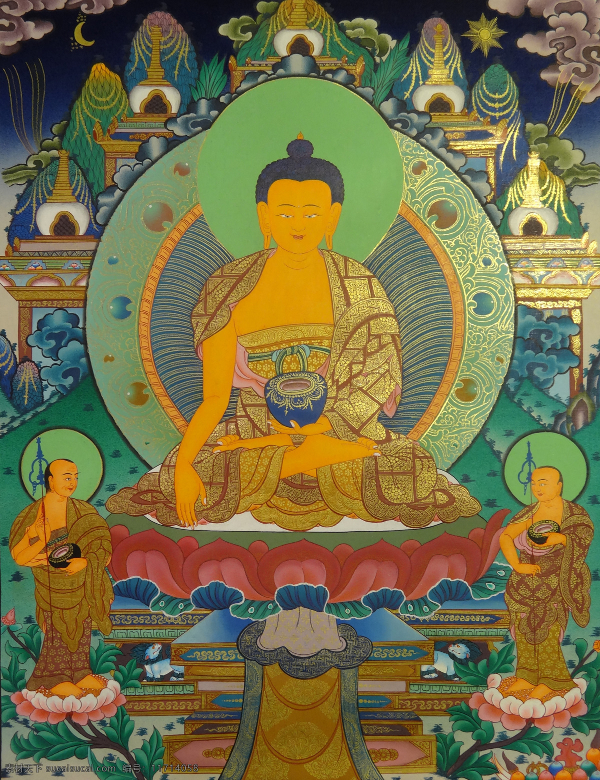 释迦牟尼 佛 唐卡 释迦牟尼佛 艺术 佛教 高清 文化艺术 美术绘画