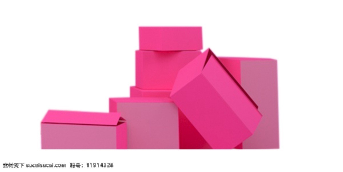 六个盒子 粉红色 盒子 物品