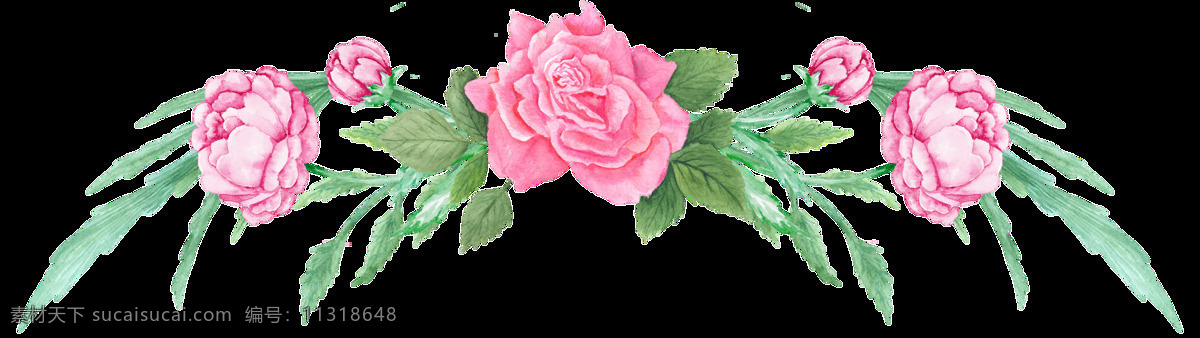 粉色 系 花卉 透明 装饰 粉色系 海报设计装饰 卡通 免扣 设计素材 水彩 淘宝素材 透明素材 装饰图案