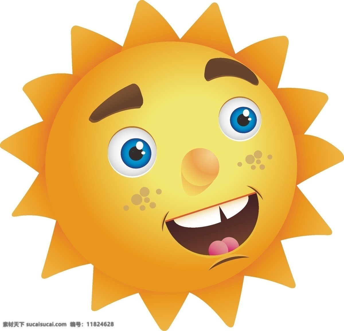 卡通 太阳 手绘 笑脸 卡通太阳 手绘太阳