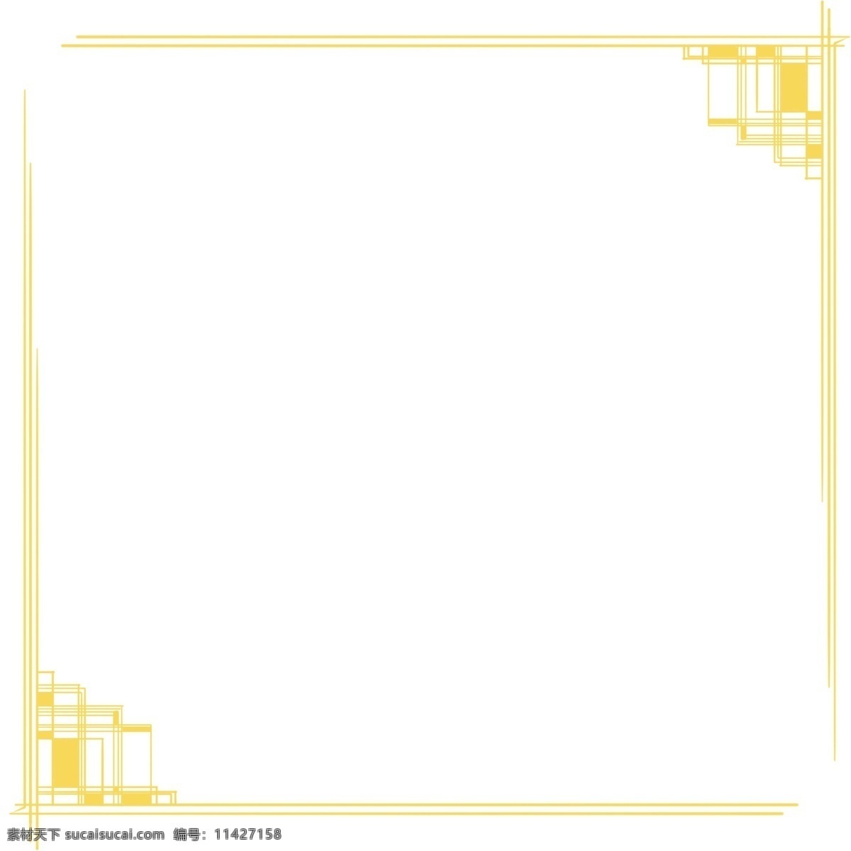 线条 书籍 边框 插画 小清新插画 创意边框插画 方形的边框 立体的小框 海报边框装饰 橘黄色的边框