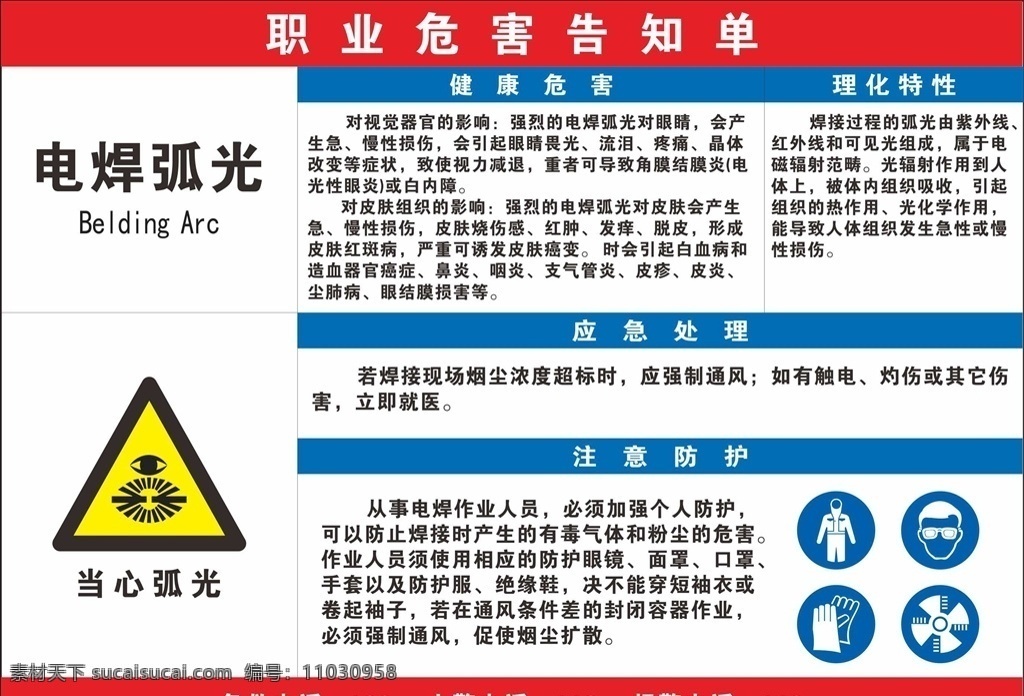 电焊弧光图片 电焊弧光 职业危害 告知牌 电焊 安全 标志图标 室外广告设计