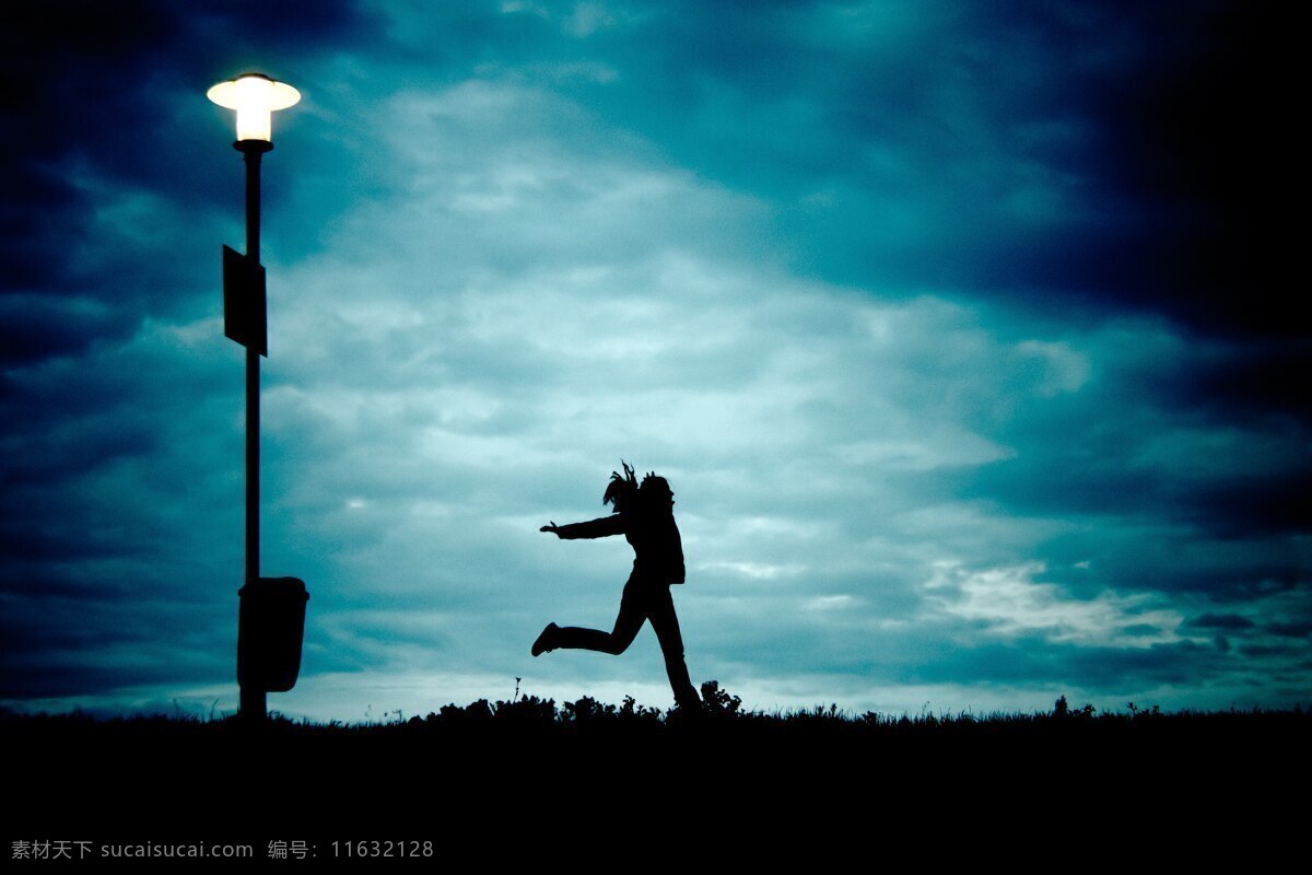 我要 奔放 自由 路灯 夜空 背景图片