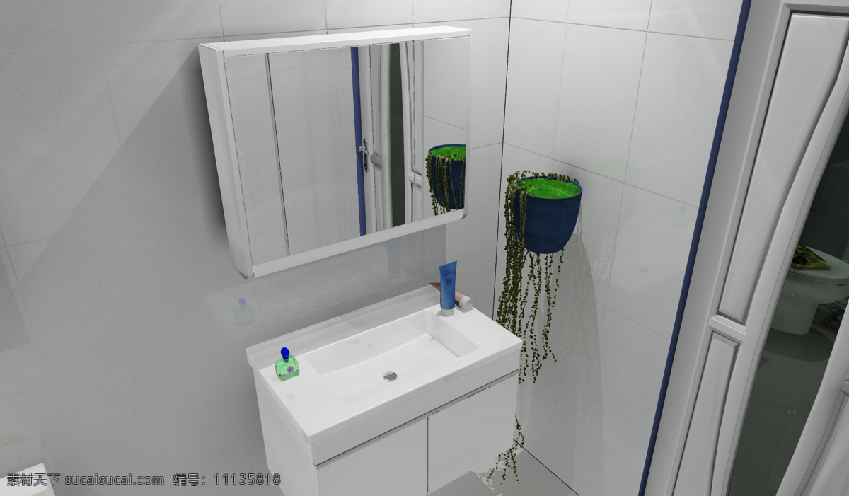 浴室柜 3d设计 家居生活 生活百科 室内效果图 卫浴空间 浴室柜效果图 白色浴室柜 挂柜 装饰素材 室内装饰用图