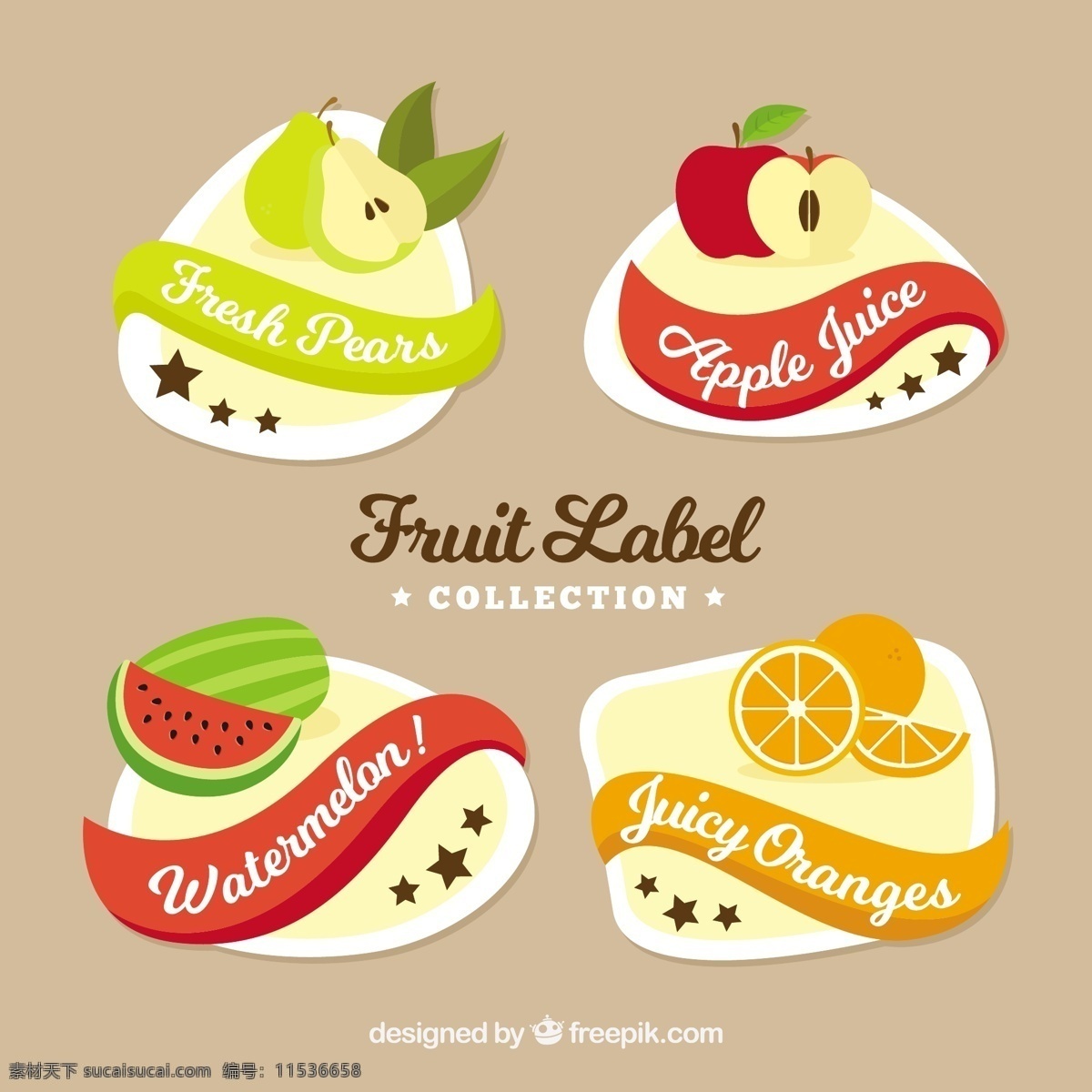 各种水果贴纸 采购产品食品 标签 夏天 水果 颜色 橙色 苹果 平板 自然 健康 平面设计 贴纸 装饰 吃 健康食品 西瓜 饮食