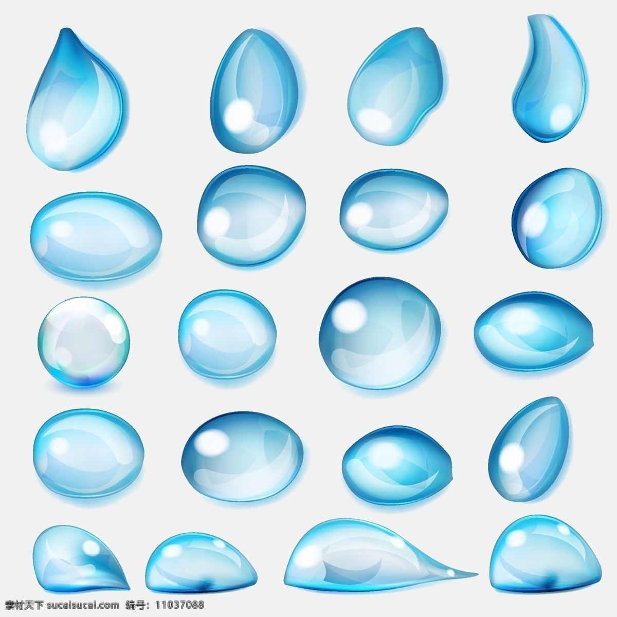 水滴矢量素材 水滴 矢量素材 水滴矢量 矢量 蓝色水滴 飞溅水滴 水 生活用品 白色
