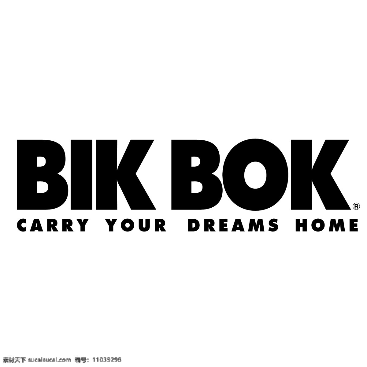 bik bok bok标识 标识为免费 白色