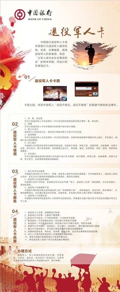 退役军人卡 军人卡 中国银行 退役 最可爱的人 银行卡 借记卡 军人专属