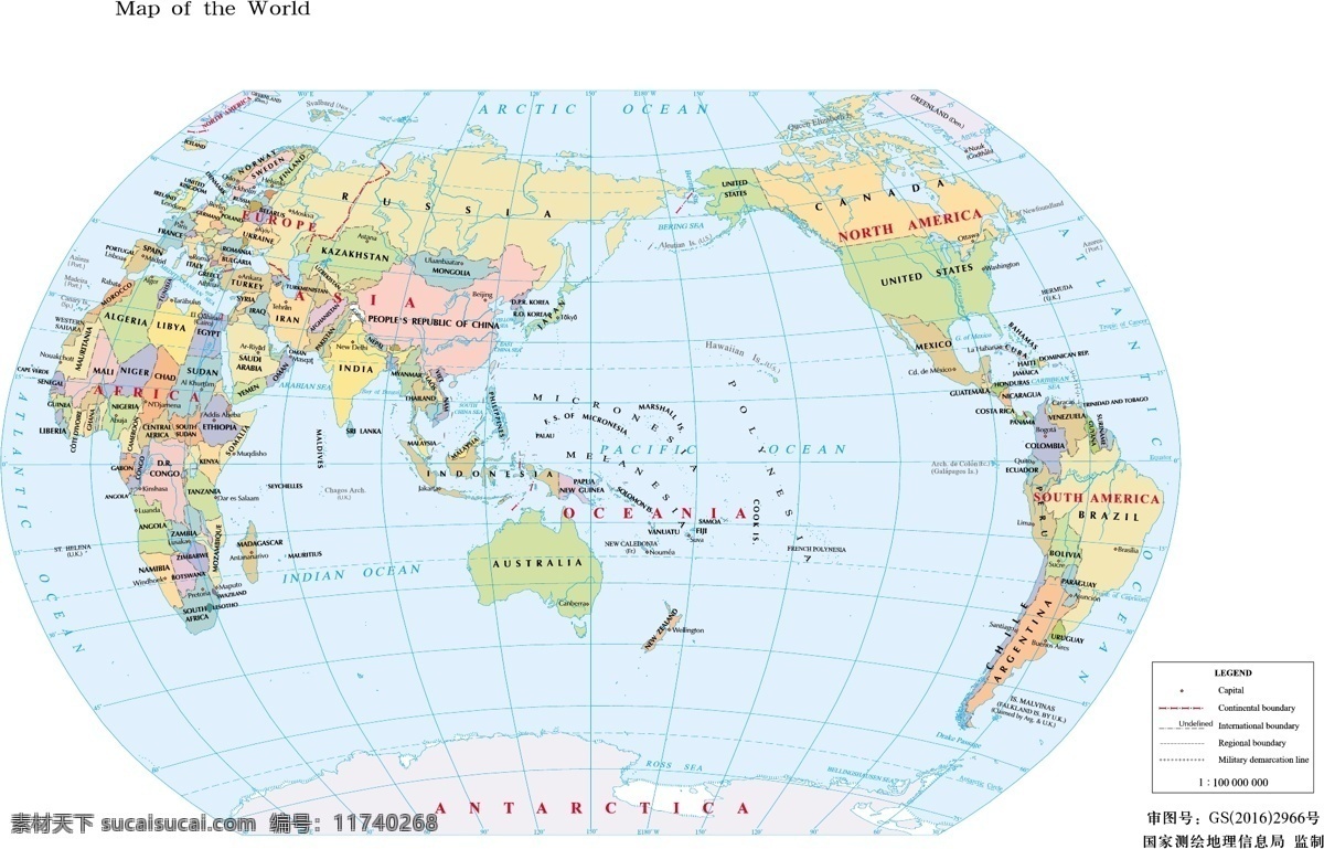 亿 英语 版 世界地图 矢量世界地图 地图 标准世界地图 标准地图 英语版地图 英语世界地图