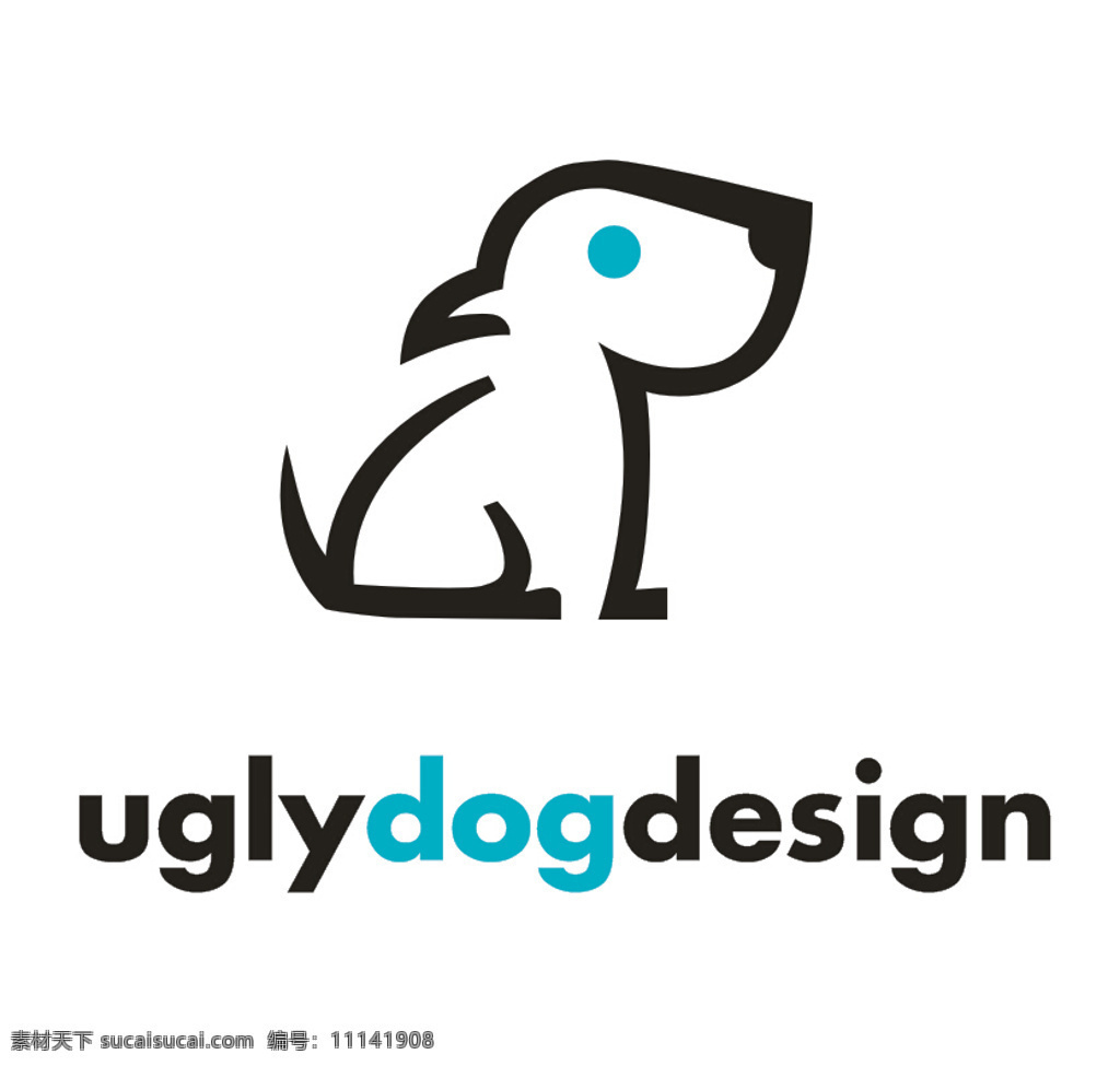 uglydogdesign 小狗 logo 宠物 可爱 矢量图 ui设计 图标设计