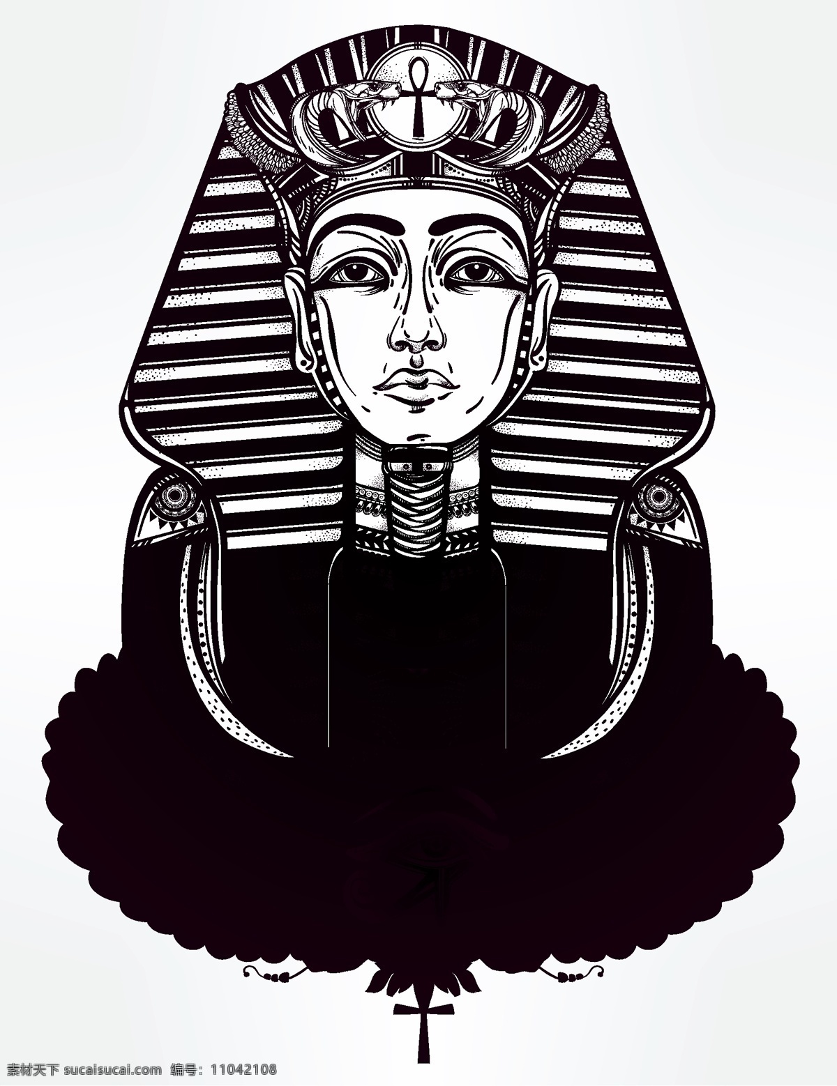 埃及 人面 狮 身 图案 创意 艺术 人物 金字塔 装饰