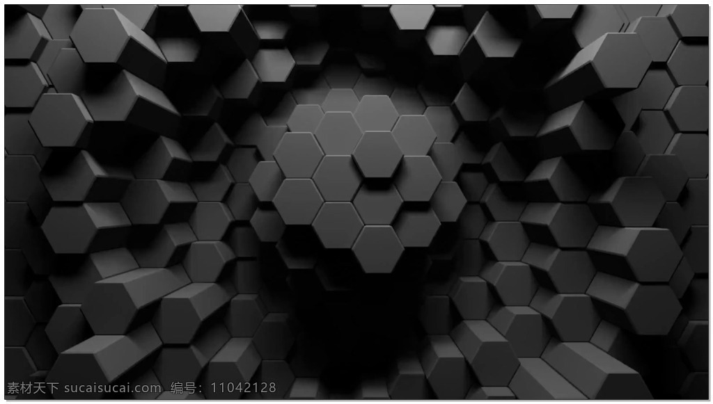 动感 立体 墙面 视频 黑色 石头 半球 视频素材 动态视频素材