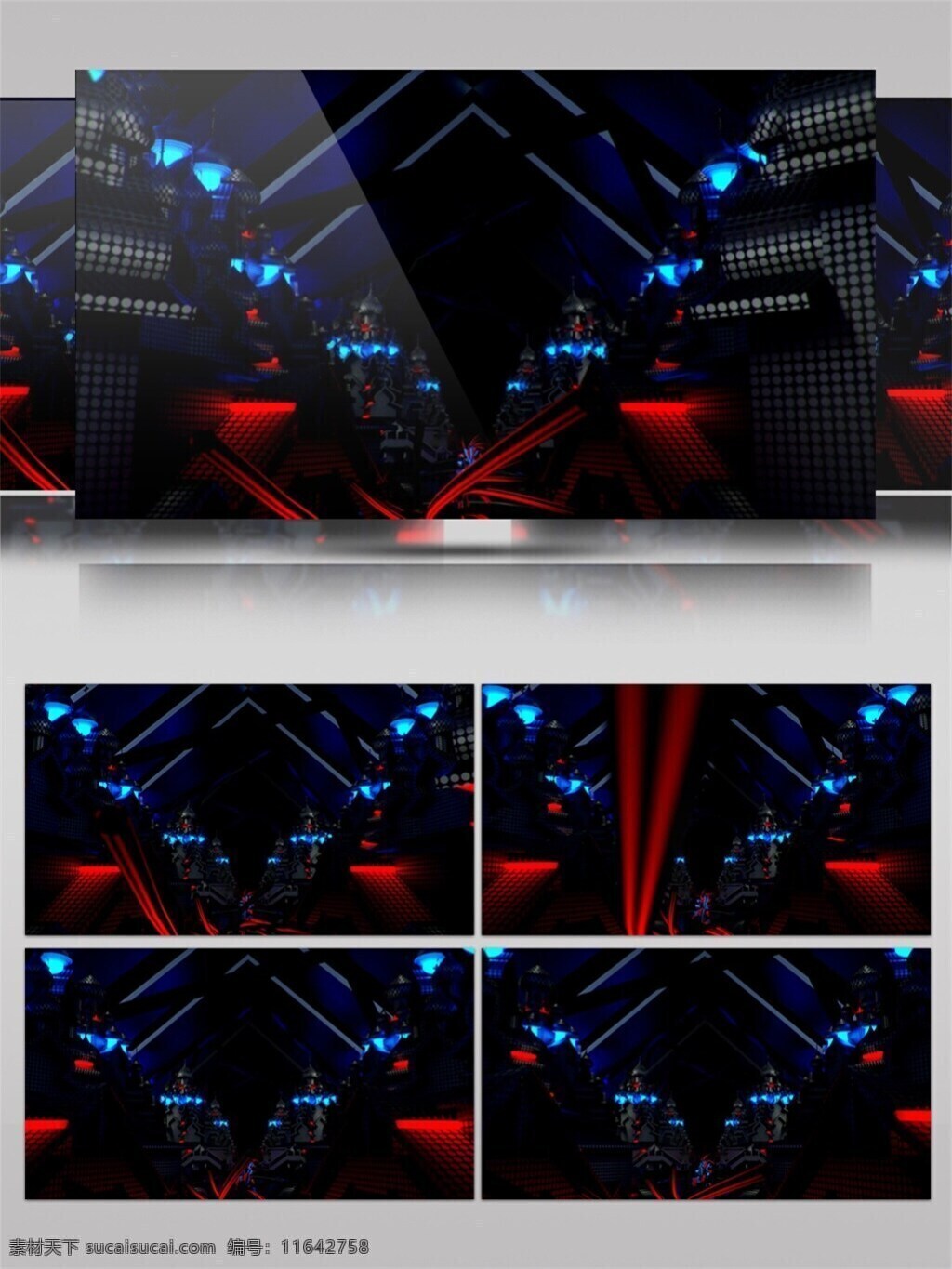 红蓝 动感 光束 视频 灯光 红色 蓝色 舞台灯光 晚会舞台背景 酒吧舞台 3d视频素材 特效视频素材