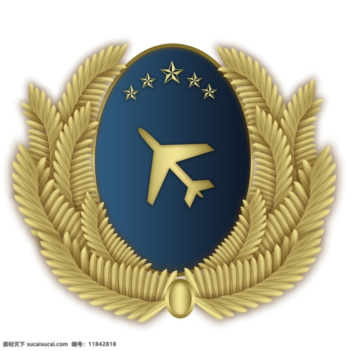 徽章 麦穗 飞机 五角星 创意 简约 装饰 复古 创意简约