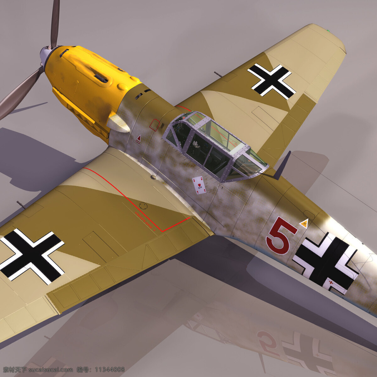 纳粹免费下载 军事模型 战斗机 纳粹 bf109e 空军武器库 3d模型素材 其他3d模型